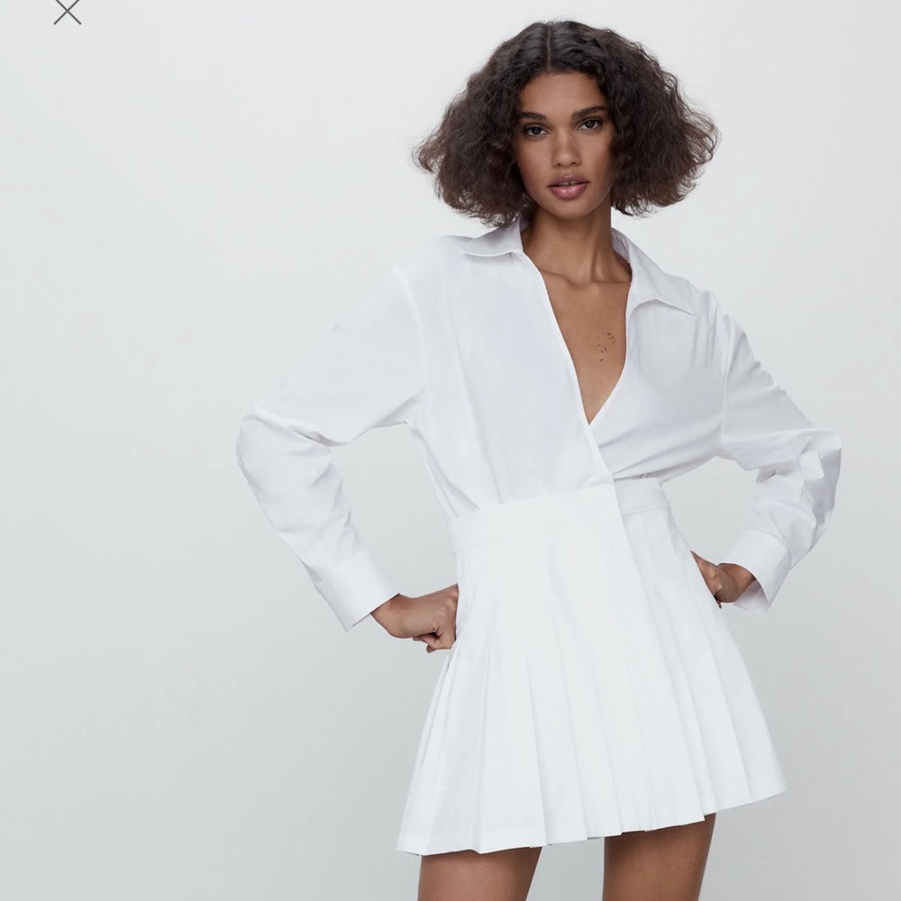 Zara Stretch Poplin Jumpsuit dress